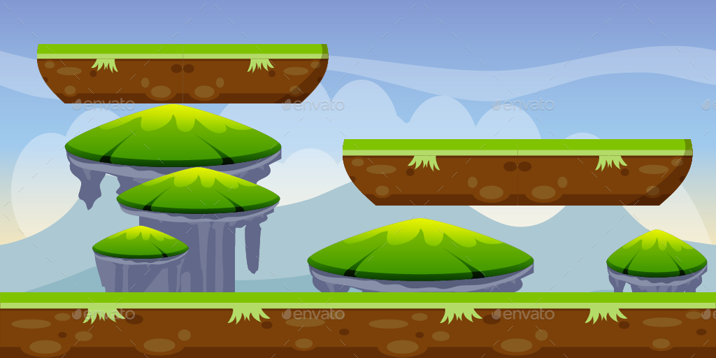 10 Platformer Game Backgrounds Set 02 By Pasilan | GraphicRiver